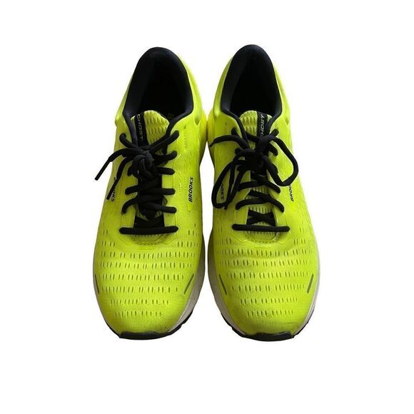 Brooks Ghost Mens Neon Green Lace Up Road Sneakers Athletic Running Shoes 11.5 - Picture 7 of 12